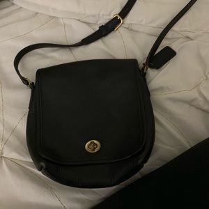 Black Coach Leather Crossbody Shoulder bag!